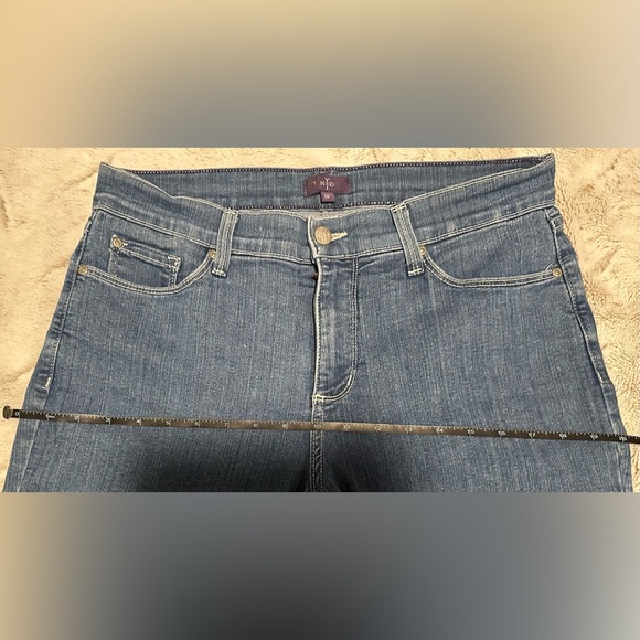 Nydj Marilyn Crop Cuffed Rhinestone Hem Size 10 - Picture 5 of 14